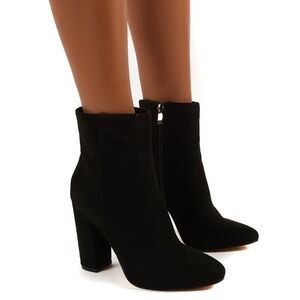 Public Desire Black Ankle Boots
